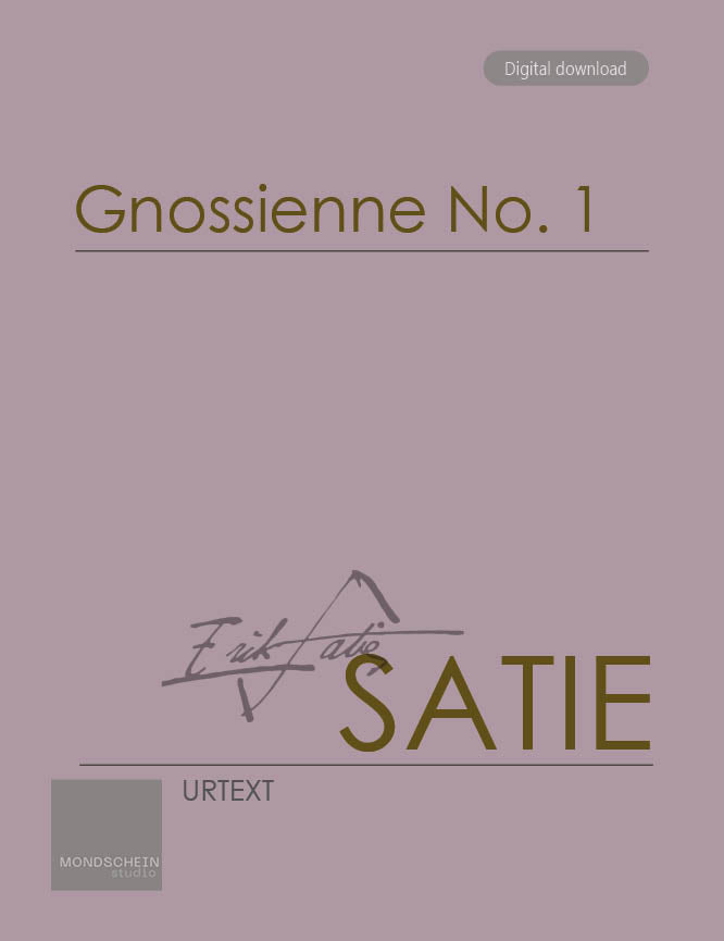 Satie - Gnossienne No. 1 (PDF Digital Download)