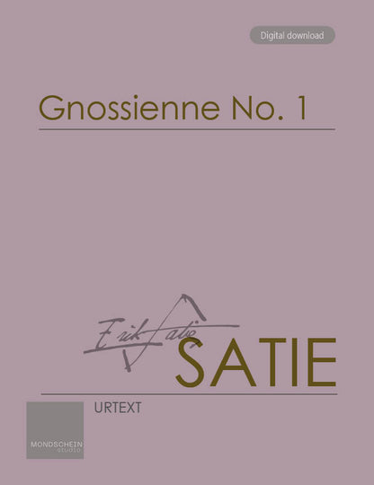 Satie - Gnossienne No. 1 (PDF Digital Download)
