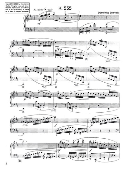 Scarlatti - Sonata in D major, K. 535 (PDF Sheet Music / Digital Download)