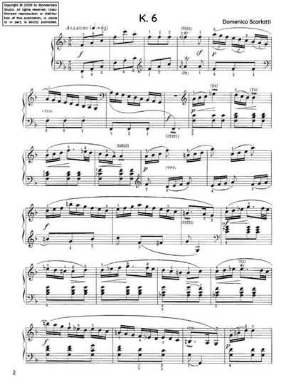 Scarlatti - Sonata in F major, K. 6 (PDF Sheet Music / Digital Download)
