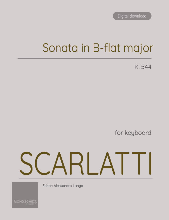 Scarlatti - Sonata in B-flat major, K. 544 (PDF Sheet Music / Digital Download)