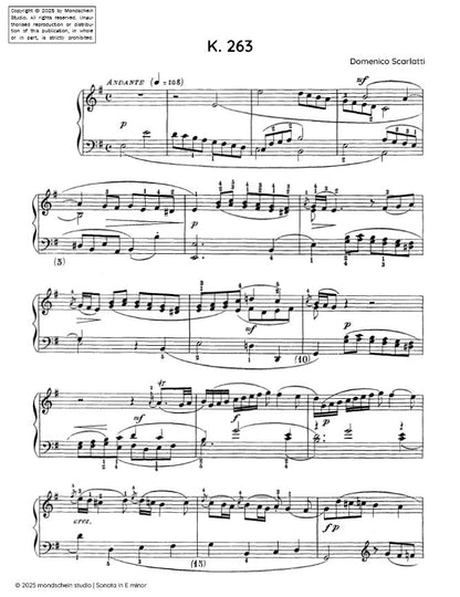 Scarlatti - Sonata in E minor, K. 263 (PDF Sheet Music / Digital Download)