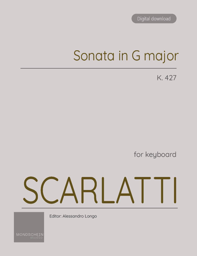 Scarlatti - Sonata in G major, K. 427 (PDF Sheet Music / Digital Download)