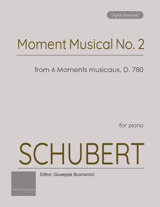 Schubert - Moment Musical No. 2 from 6 Moments Musicaux, D. 780 (PDF Sheet Music / Digital Download)