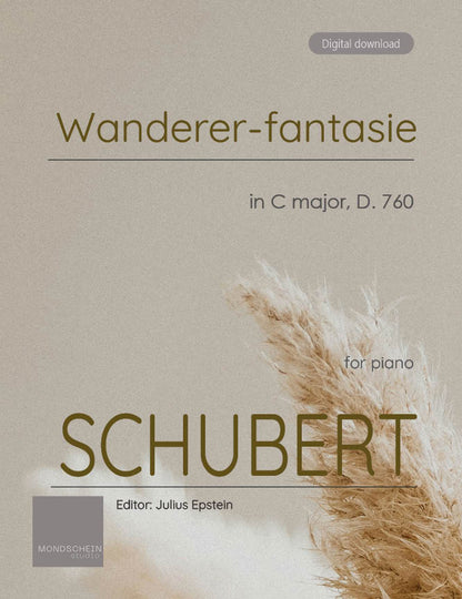Schubert - Fantaisie Wanderer en ut majeur, D. 760 (Partition PDF / Téléchargement numérique)