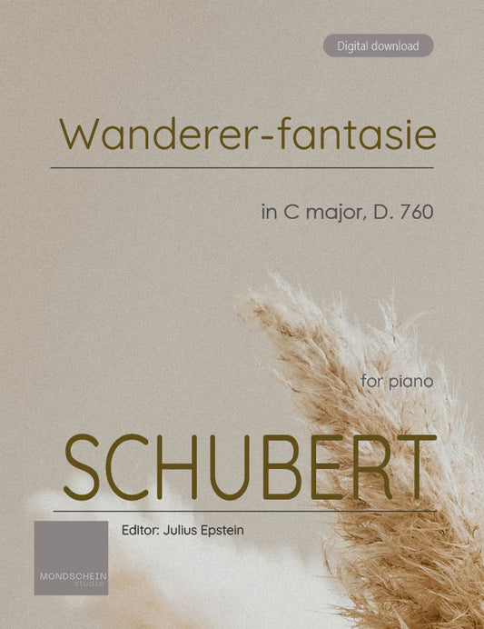 Schubert - Wanderer-fantasie in C major, D. 760 (PDF Sheet Music / Digital Download)