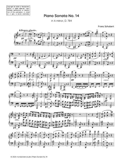 Schubert - Piano Sonata in A minor, D. 784 (PDF Sheet Music / Digital Download)