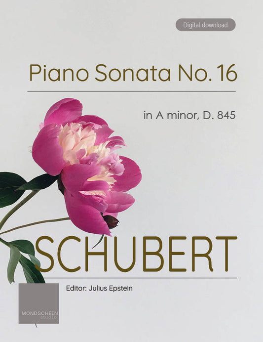 Schubert - Piano Sonata No. 16 in A minor, D. 845 (PDF Sheet Music / Digital Download)