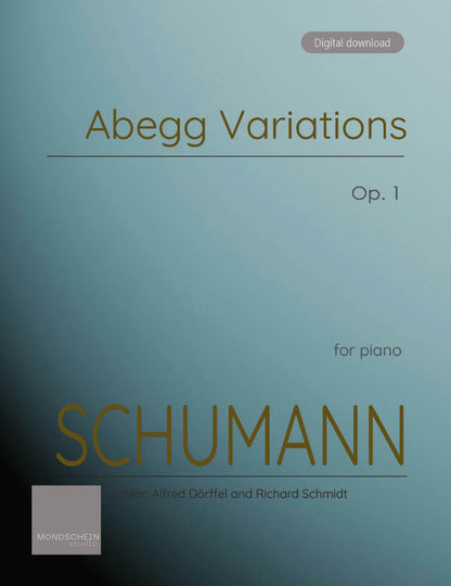 Schumann - Abegg Variations, Op. 1 (PDF Sheet Music / Digital Download)
