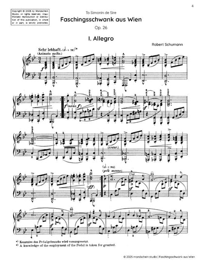 Schumann - Faschingsschwank aus Wien, Op. 26 (Partition PDF / Téléchargement numérique)