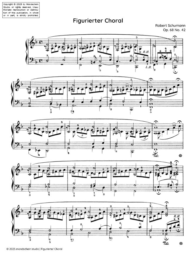 Schumann - Figurierter Choral No. 42 from Album für die Jugend, Op. 68 (PDF Sheet Music / Digital Download)