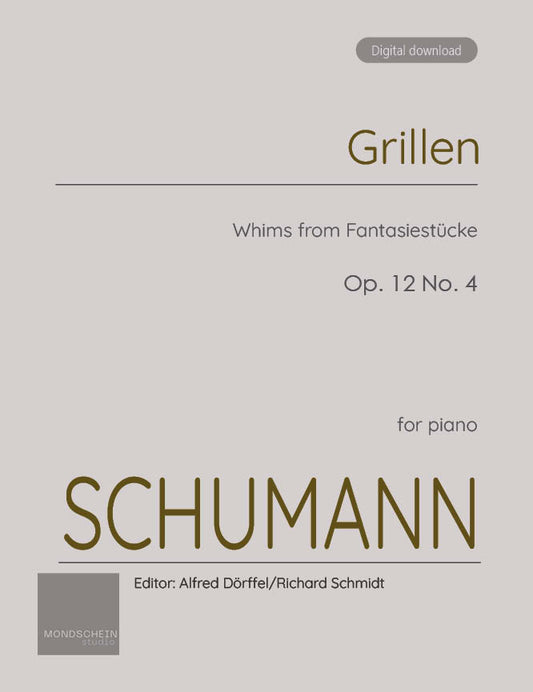 Schumann - Grillen (Whims) from Fantasiestücke, Op. 12 No. 4 (PDF Sheet Music / Digital Download)
