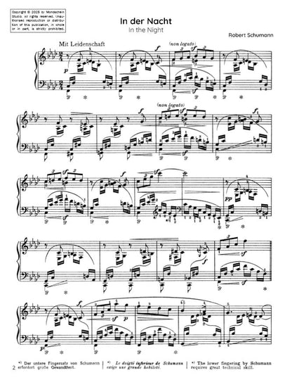 Schumann - In der Nacht (In the Night) from Fantasiestücke, Op. 12 No. 5 (PDF Sheet Music / Digital Download)