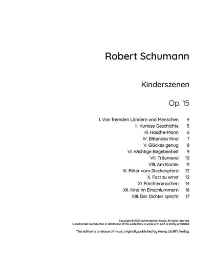 Schumann - Kinderszenen (Scenes from Childhood), Op. 15 (PDF Sheet Music / Digital Download)