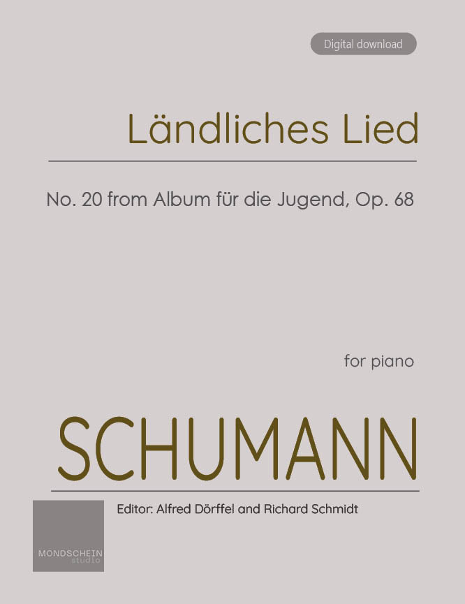 Schumann - Ländliches Lied No. 20 from Album für die Jugend, Op. 68 (PDF Sheet Music / Digital Download)