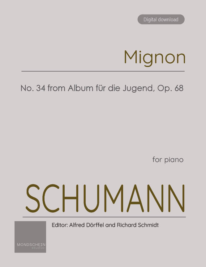 Schumann - Mignon No. 35 from Album für die Jugend, Op. 68 (PDF Sheet Music / Digital Download)