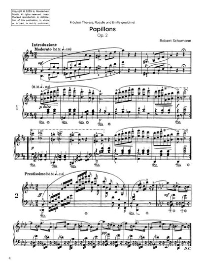 Schumann - Papillons, Op. 2 (PDF Sheet Music / Digital Download)