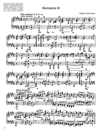 Schumann - Romance, Op. 28 No. 3 (PDF Sheet Music / Digital Download)