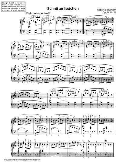Schumann - Schnitterliedchen (The Reaper’s Song) No. 18 from Album für die Jugend, Op. 68 (PDF Sheet Music / Digital Download)