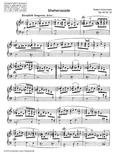Schumann - Sheherazade No. 32 from Album für die Jugend, Op. 68 (PDF Sheet Music / Digital Download)