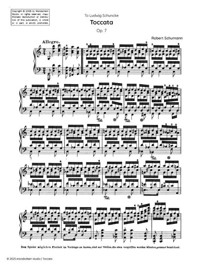 Schumann - Toccata, Op. 7 (PDF Sheet Music / Digital Download)