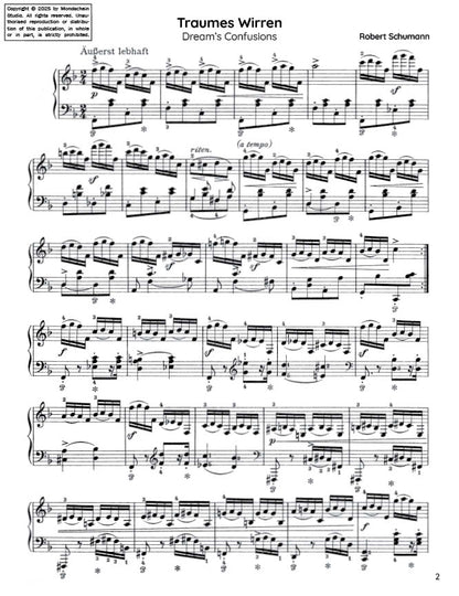 Schumann - Traumes Wirren (Dream's Confusions) from Fantasiestücke, Op. 12 No. 7 (PDF Sheet Music / Digital Download)