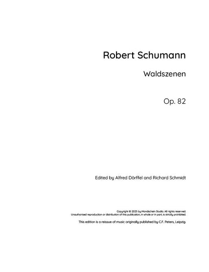 Schumann - Waldszenen, Op. 82 (PDF Sheet Music / Digital Download)