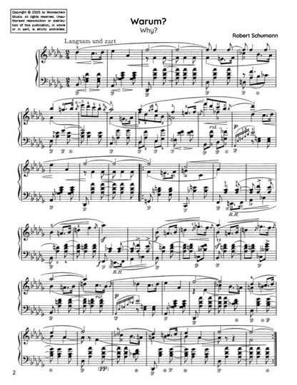 Schumann - Warum? (Why?) from Fantasiestücke, Op. 12 No. 3 (PDF Sheet Music / Digital Download)