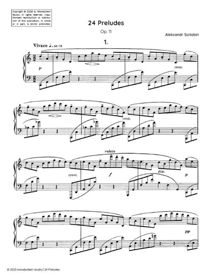 Scriabin - Preludes, Op. 11 (PDF Sheet Music / Digital Download)