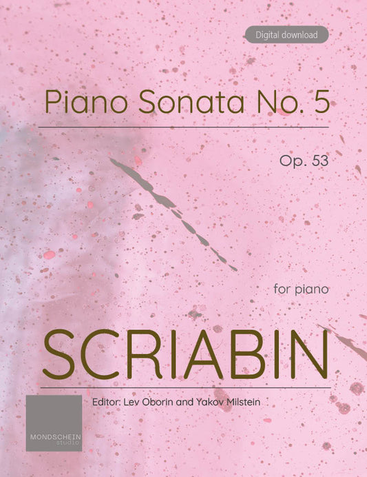 Scriabin - Piano Sonata No. 5, Op. 53 (PDF Sheet Music / Digital Download)