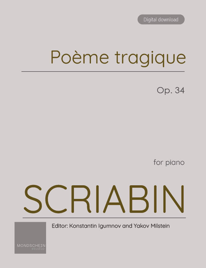 Scriabin - Poème tragique, Op. 34 (PDF Sheet Music / Digital Download)