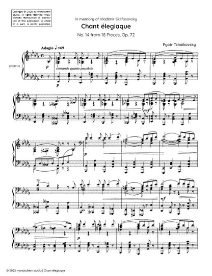 Tchaikovsky - Valse-bluette from 18 Pieces, Op. 72 No. 11 (PDF Sheet Music / Digital Download)