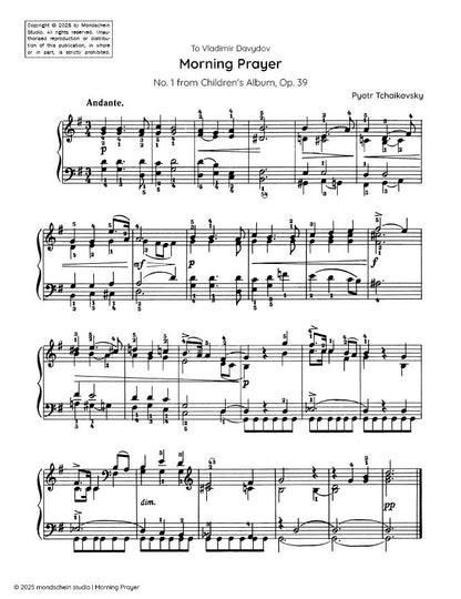 Tchaikovsky - Morning Prayer, Op. 39 No. 1 (PDF Sheet Music / Digital Download)