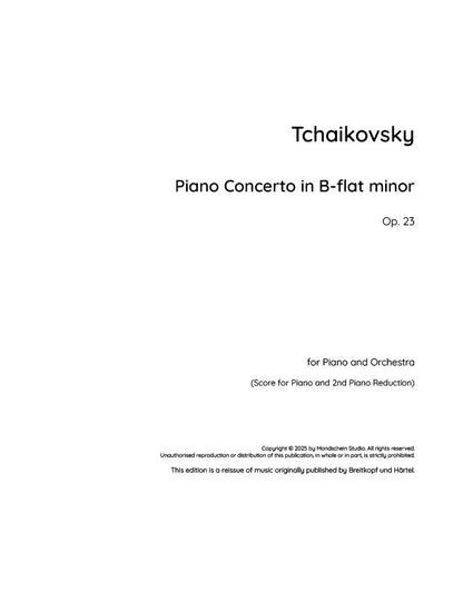 Tchaikovsky - Piano Concerto No. 1 in B-flat minor, Op. 23 (PDF Sheet Music / Digital Download)