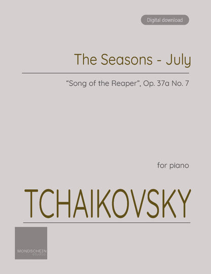 Tchaikovsky - July from The Seasons, Op. 37a (PDF Digital Download)