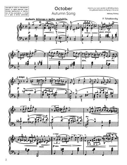 Tchaikovsky - October from The Seasons, Op. 37a (PDF Sheet Music / Digital Download)