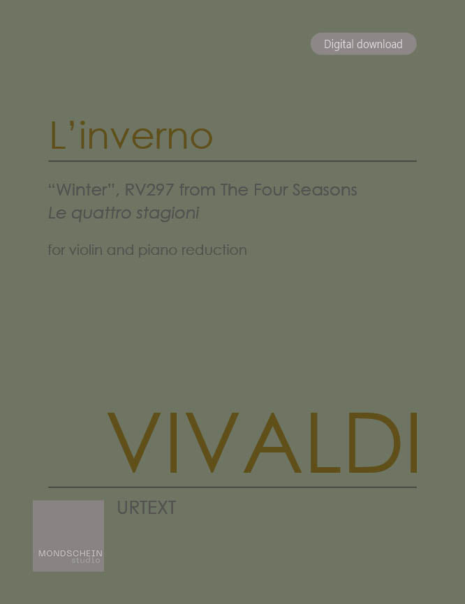 Vivaldi - Violin Concerto in F minor, "Winter" from The Four Seasons, RV 297 (PDF Sheet Music / Digital Download)