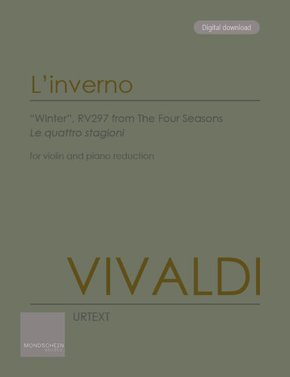 Vivaldi - Violin Concerto in F minor, "Winter" from The Four Seasons, RV 297 (PDF Sheet Music / Digital Download)
