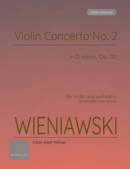 Wieniawski - Concerto pour violon n° 2, op. 22 (Partition PDF / Téléchargement numérique)